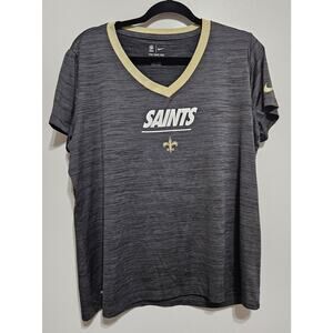 Women's NFL The Nike Tee Seattle Saints Dri-FIt V-Neck Short Sleeve Size XXL